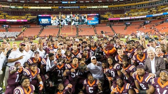 Postgame Celebration VT WVU